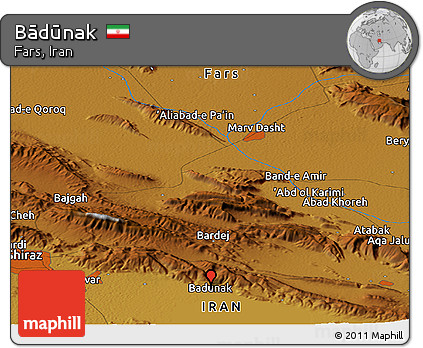 Physical Panoramic Map of Bādūnak