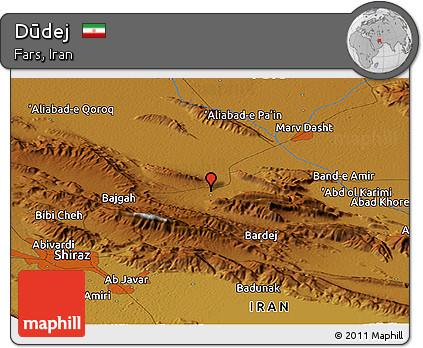 Physical Panoramic Map of Dūdej