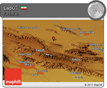 Physical Panoramic Map of Lapū'ī