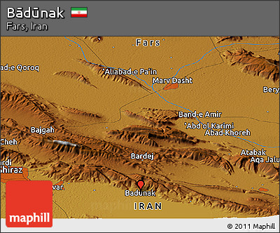 Physical Panoramic Map of Bādūnak