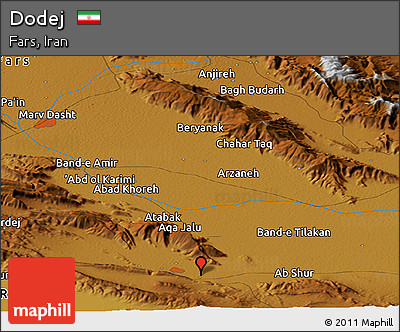 Physical Panoramic Map of Dodej