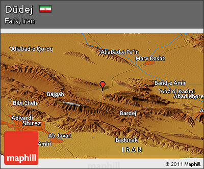 Physical Panoramic Map of Dūdej