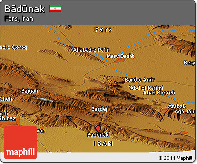 Physical Panoramic Map of Bādūnak