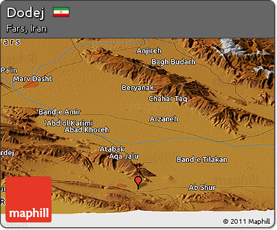 Physical Panoramic Map of Dodej