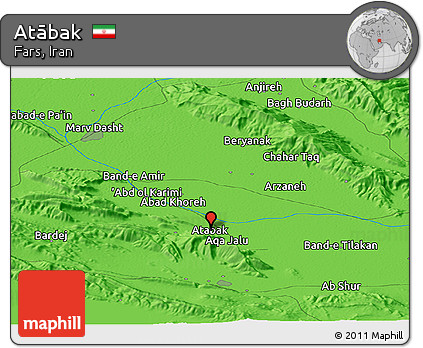 Political Panoramic Map of Atābak
