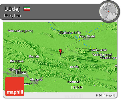 Political Panoramic Map of Dūdej