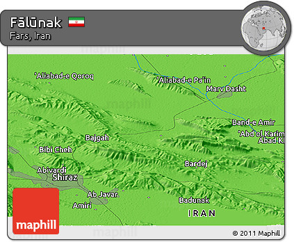 Political Panoramic Map of Fālūnak