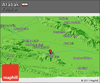 Political Panoramic Map of Atābak