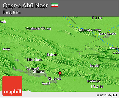 Political Panoramic Map of Qaşr-e Abū Naşr