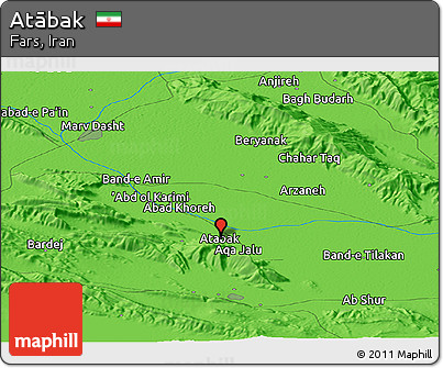Political Panoramic Map of Atābak