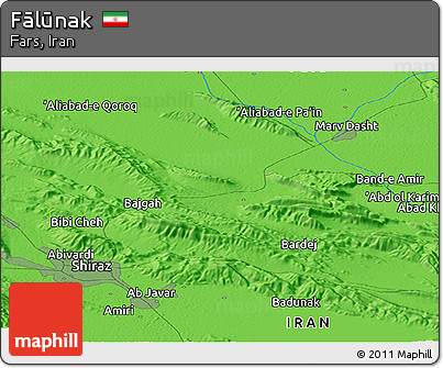 Political Panoramic Map of Fālūnak