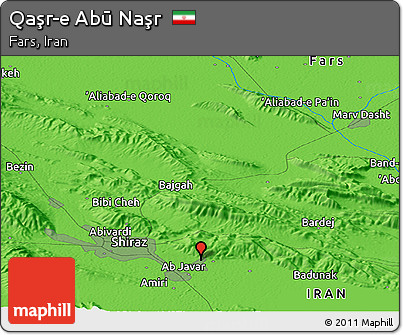 Political Panoramic Map of Qaşr-e Abū Naşr