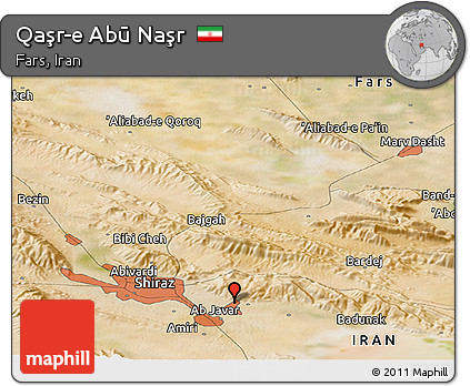 Satellite Panoramic Map of Qaşr-e Abū Naşr