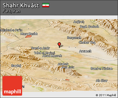 Satellite Panoramic Map of Shahr Khvāst