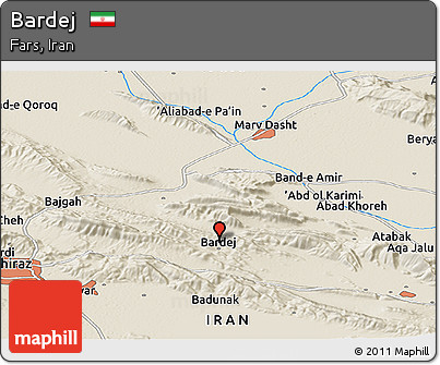 Shaded Relief Panoramic Map of Bardej