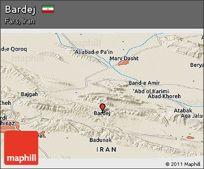 Shaded Relief Panoramic Map of Bardej