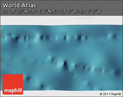 Satellite 3D Map of the Area around 29° 44' 59" N, 53° 28' 30" W