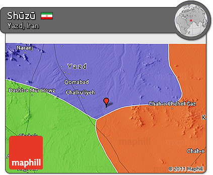 Political 3D Map of Shūzū