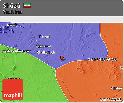 Political 3D Map of Shūzū