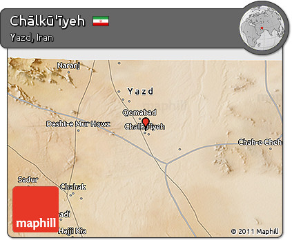 Satellite 3D Map of Chālkū'īyeh