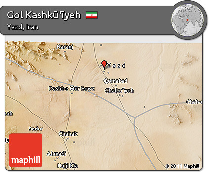 Satellite 3D Map of Gol Kashkū'īyeh