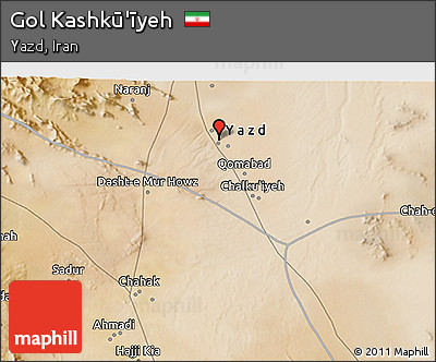 Satellite 3D Map of Gol Kashkū'īyeh