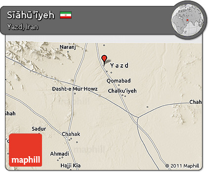 Shaded Relief 3D Map of Sīāhū'īyeh
