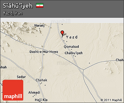Shaded Relief 3D Map of Sīāhū'īyeh