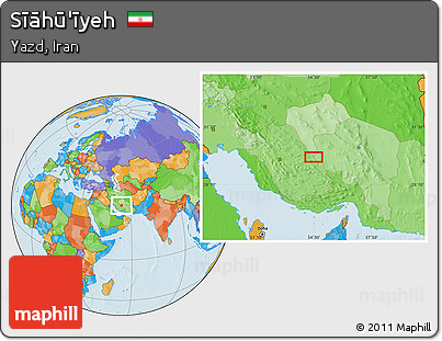 Political Location Map of Sīāhū'īyeh