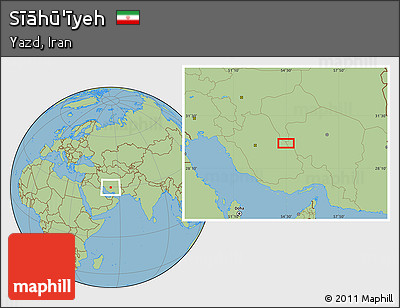 Savanna Style Location Map of Sīāhū'īyeh