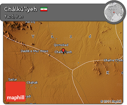 Physical Map of Chālkū'īyeh
