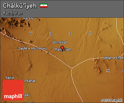 Physical Map of Chālkū'īyeh