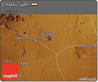 Physical Map of Chālkū'īyeh