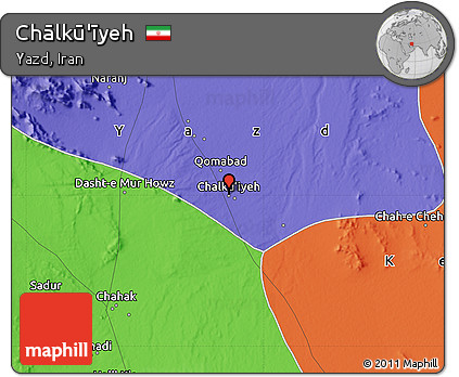 Political Map of Chālkū'īyeh