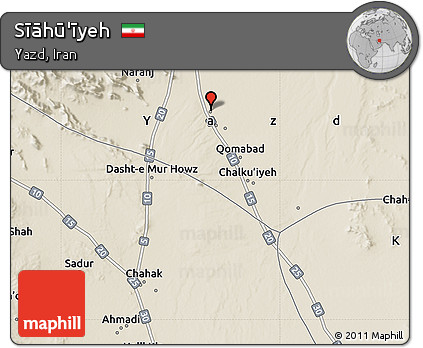 Shaded Relief Map of Sīāhū'īyeh