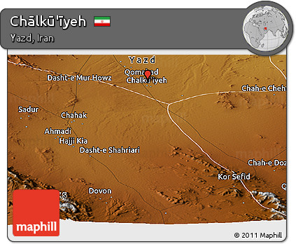 Physical Panoramic Map of Chālkū'īyeh