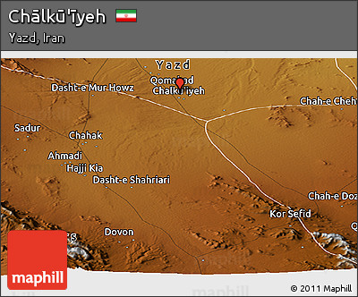 Physical Panoramic Map of Chālkū'īyeh