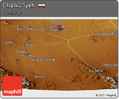 Physical Panoramic Map of Chālkū'īyeh
