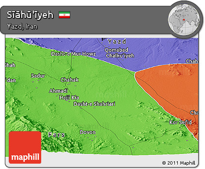 Political Panoramic Map of Sīāhū'īyeh