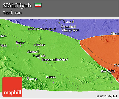 Political Panoramic Map of Sīāhū'īyeh