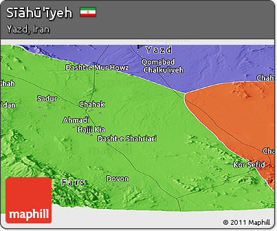 Political Panoramic Map of Sīāhū'īyeh