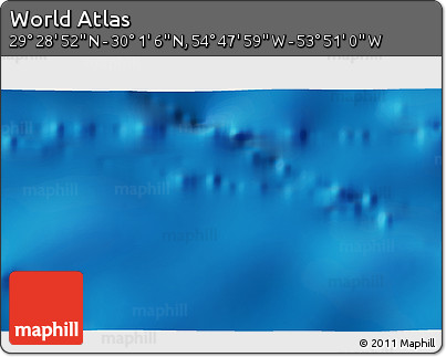 Physical 3D Map of the Area around 29° 44' 59" N, 54° 19' 30" W