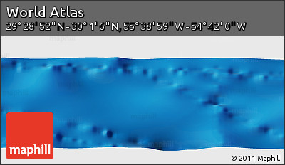 Physical Panoramic Map of the Area around 29° 44' 59" N, 55° 10' 29" W