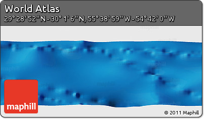 Physical Panoramic Map of the Area around 29° 44' 59" N, 55° 10' 29" W