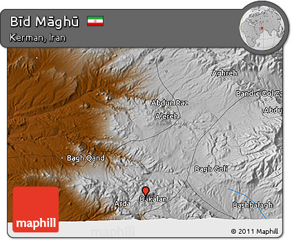 Physical 3D Map of Bīd Māghū