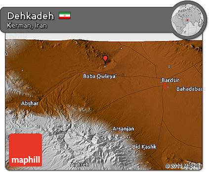 Physical 3D Map of Dehkadeh