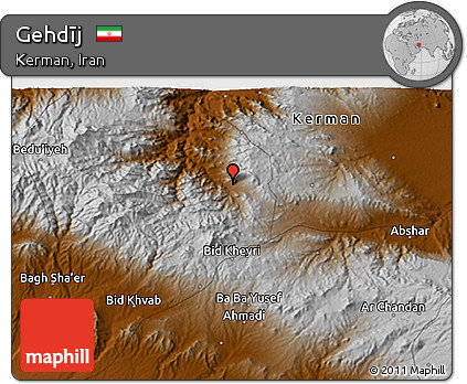 Physical 3D Map of Gehdīj