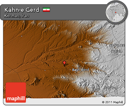 Physical 3D Map of Kahn-e Gerd