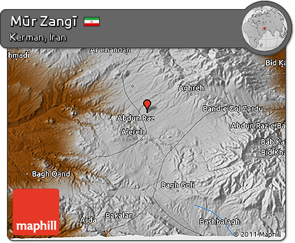Physical 3D Map of Mūr Zangī