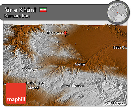 Physical 3D Map of 'ūr-e Khūnī